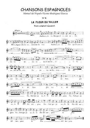 Chansons espagnoles 2. La fleur du vallon Partitions gratuites